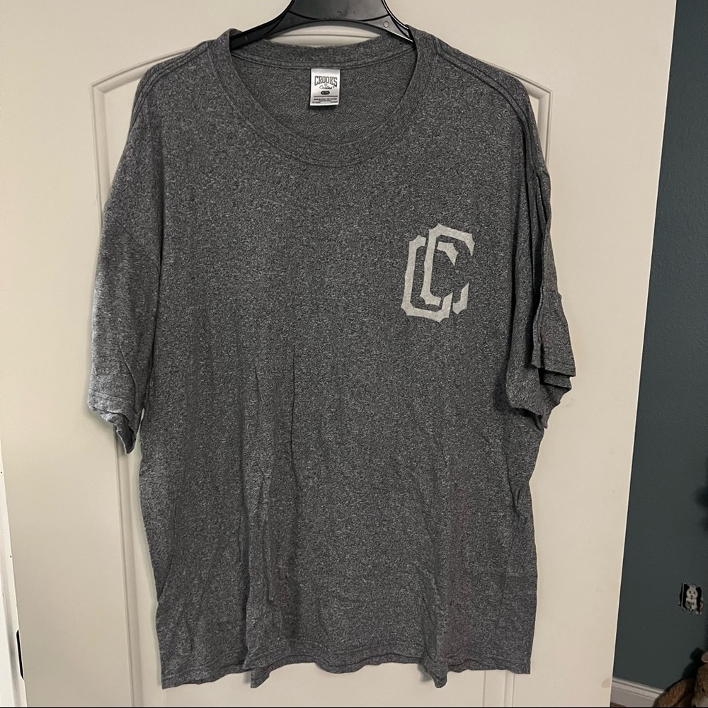 Size XL Crooks and Castles Ruling Elite Tee - Charcoal Gray